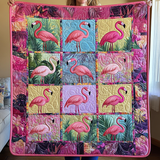 Bedårande Flamingo Quiltat Överkast