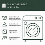 Folkkonsthönan Quiltat Bäddset 3 Delar