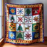 Glatt Julkalas quiltat överkast