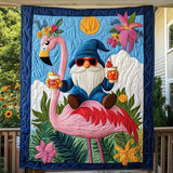 Flamingoglädje Quiltat Överkast