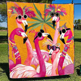 Flamingo Quiltat Överkast